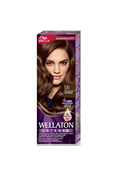 Wella Vopsea de păr permanentă Wellaton - Satin deschis (5/0), 110ml