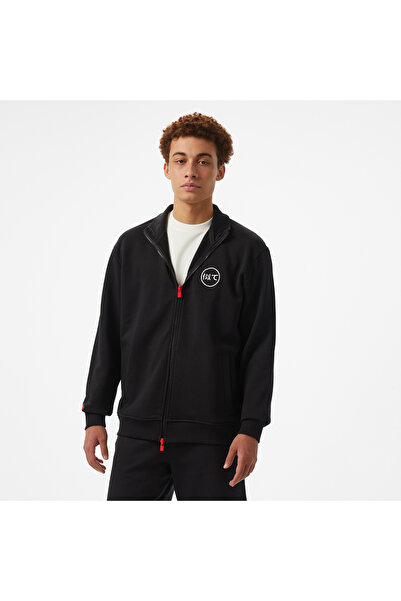 United4 UNITED4 Motto Erkek Siyah Sweatshirt