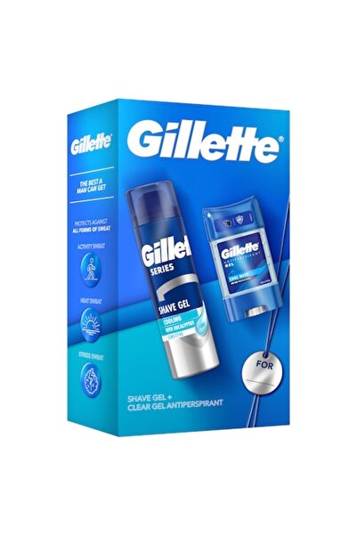 Gillette Gift Set - Clear Gel Cool Wave Deodorant 70 ml + Series Eucalyptus S...