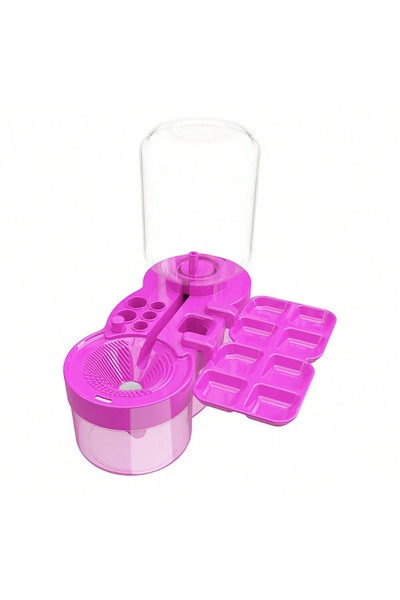 Asia Toys Çocuklar İçin 6-in-1 Sulu Boya Fırça Temizleme Ünitesi (Pembe)