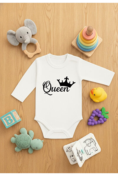 LORVEX بدلة للفتيات الصغيرات مطبوع بدلة لطيفة QUEEN TAÇ مطبوع