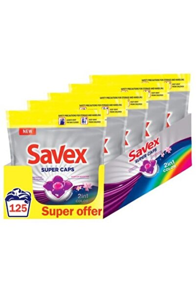 SAVEX Capsule detergent de rufe colorate, 125 spălări