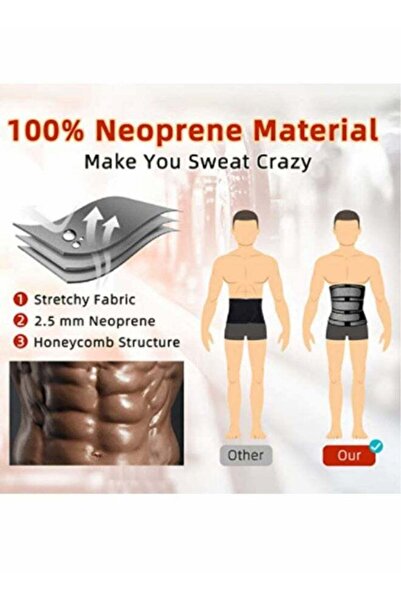 Generic Unisex Neoprene Waist Trimmer Belly Fat Burner Body Shaper Belt, XL