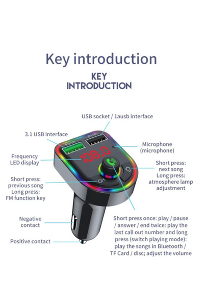 Ruan Modulator Mp3 Fm Auto F6 Bluetooth function with USB