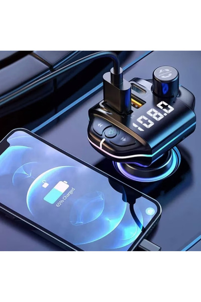 Ruan Car FM Modulator ZTB A10 20W RGB with fast charging Black