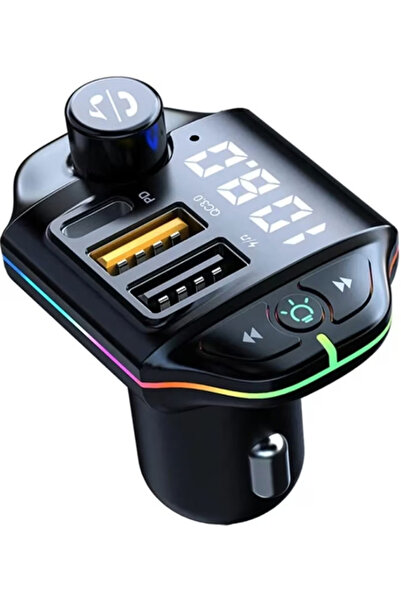 Ruan Modulator FM auto ZTB A10 20W RGB cu încărcare rapidă, negru