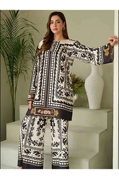 MYSMAR White Crepe Co-ord Set - AFK1030 | White