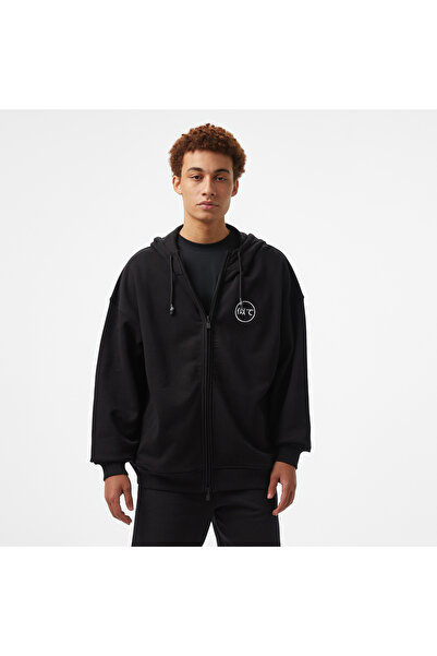 United 4 UNITED4 Erkek Siyah Oversize T-Shirt