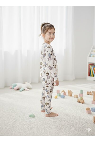 MİNİKO KİDS New Season Girls Boys Ribbed Cotton Pajama Set