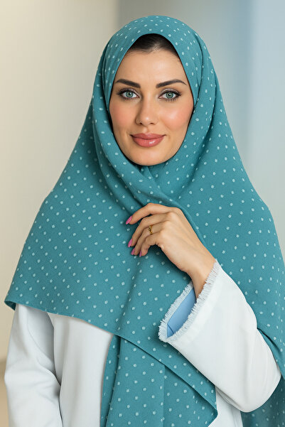 Black Season طرحة فيروزية من قماش الشيفون المنقط | من بلاك سيزون |