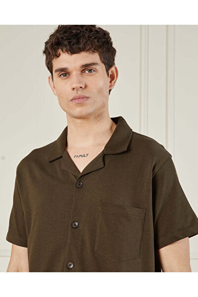 REDTAG Men Brown Basic Shirt