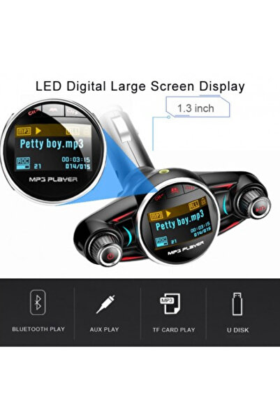 PRİZE BT08 Bluetooth 5.0 EDR A2DP Car FM Transmitter Modulator