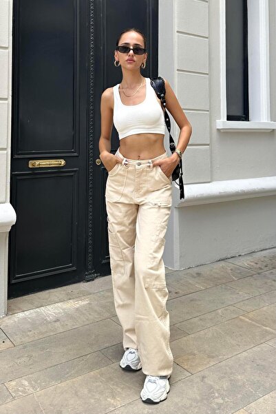 Nazliye Bej Kargo Pantolon