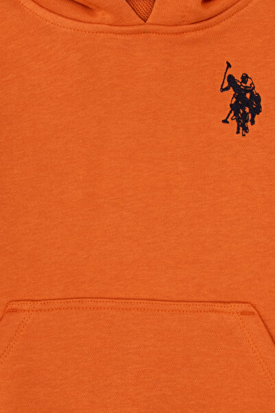 U.S. Polo Assn. Boy's Copper Basic Hooded Sweatshirt 50308442-Vr182