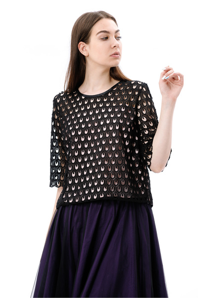 RVL black blouse for women