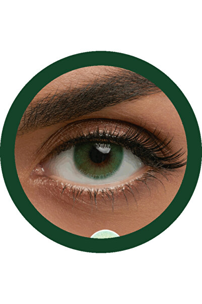 Fresh Lady Hidro Emerald Green colored contact lenses, complete package with solution and case