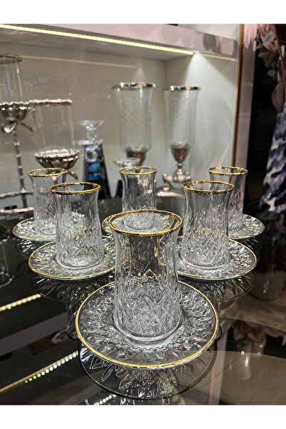 P&ORA PREMIUM KITCHEN PRODUCTS Odin Gold Real Gilt 6 Person Tea Set