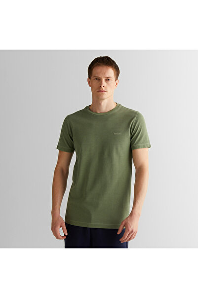 Gant Erkek Yeşil Slim Fit Bisiklet Yaka T-shirt