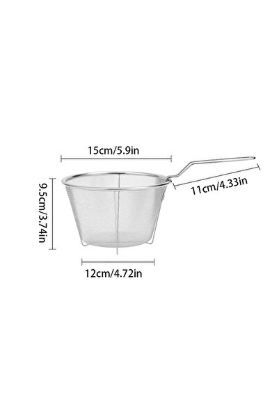 Choice1 سلة قلي البطاطس الفرنسية بقطر 15 سم، مصنوعة من الفولاذ المقاوم للصدأ،...