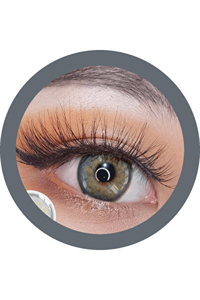 Fresh Lady Foggy Gray Gray colored contact lenses, complete package with solution and case