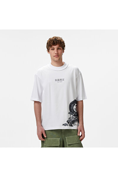 United 4 UNITED4 تي شيرت أبيض للرجال