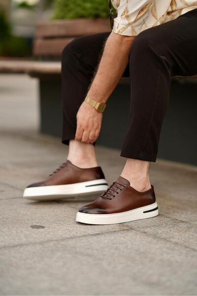 Ahmed Hamdi Bey Martin brown men's leather shoes