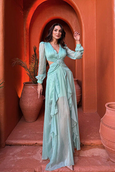 Sindimoda Owen Bel Transparan Abiye 9268