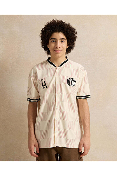 REDTAG قميص بيسبول بيج كبير الحجم للأولاد الكبار