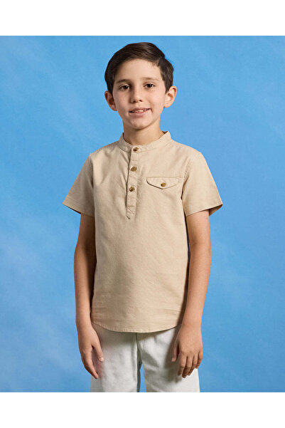 REDTAG قميص كورتا أكسفورد بيج بأكمام قصيرة للأولاد