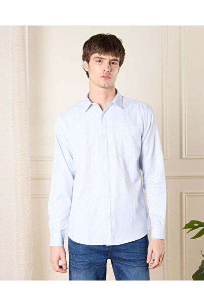 REDTAG قميص رجالي مخطط باللون الأزرق