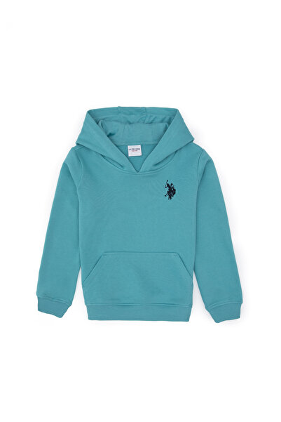 U.S. Polo Assn. سويت شيرت Mint Basic بغطاء رأس للأولاد 50308442-VR152