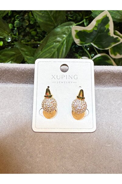 STAİNLES Zirkon Taşlı Top Model Kadın Küpe – Işıltılı Şık Tasarım | Dilina Takı