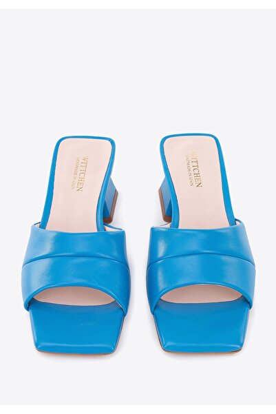 Wittchen Șlapi din piele moale pentru femei, clasici, albaștri, din piele