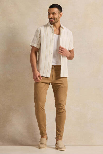 REDTAG Men Beige Casual Shirt