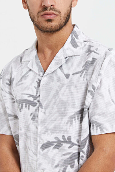 REDTAG Men White Printed Shirt