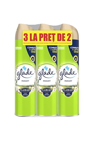 Glade Odorizant de cameră spray - Lăcrămioare, 3x300 ml