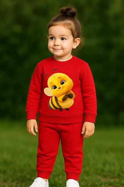 playwear قميص برقبة دائرية وأكمام طويلة بنمط النحلة اللطيفة شار مبطن بالصوف ل...