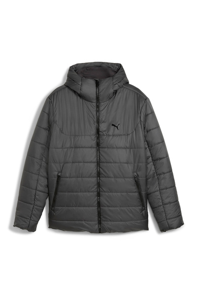 Puma Essentials Hooded Padded Erkek Gri Kapüşonlu Mont