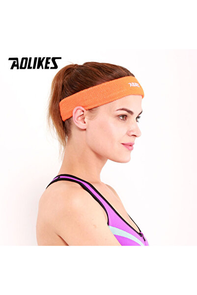 Aolikes برتقالي 1 قطعة عالية الجودة القطن عصابة رأس العرق للرجال والنساء عصاب...