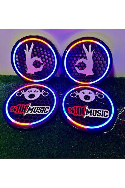 TREND 20CM Pixel Midrange Kapağı Kayar Ledli 358 Modlu Tasarımlı Özel Üretim 4LÜ Set Kumandalı