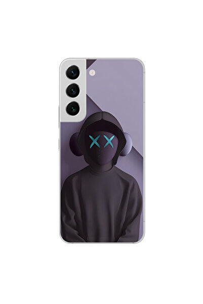 Dali Design حافظة شفافة متوافقة مع هاتف سامسونج جالاكسي S22Plus بتصميم No Face 2