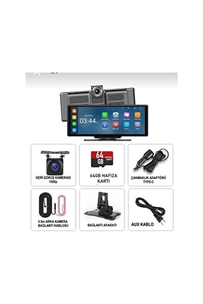 HARVOX 4K Car play 11.20 Inçl Andorid Ekran Android Auto Kablosuz Carplay Büyük Ekran Çift Kameralı