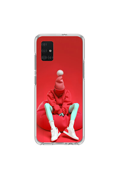 Dali Design حافظة شفافة متوافقة مع هاتف سامسونج جالاكسي A71 بتصميم No Face 7