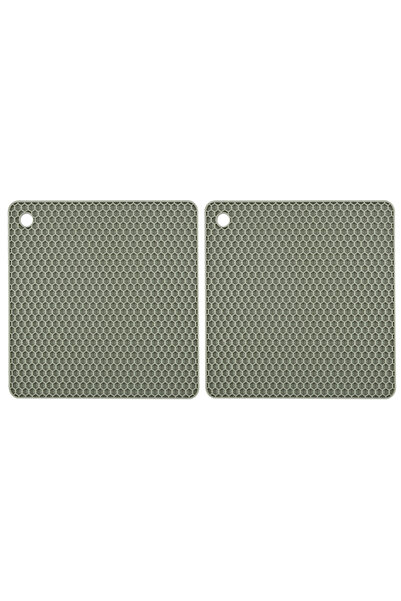 Choice13 قطعتان مربعتان مقاس 18x18 بوصة، 2 2/4 قطعة، قواعد أكواب سيليكون متعد...