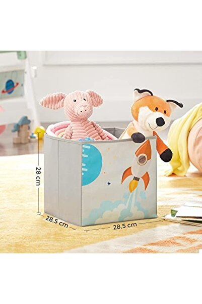 SONGMICS Raft organizare jucarii copii, Songmics, Alb-Gri, 93.0x30.0x100.0 cm