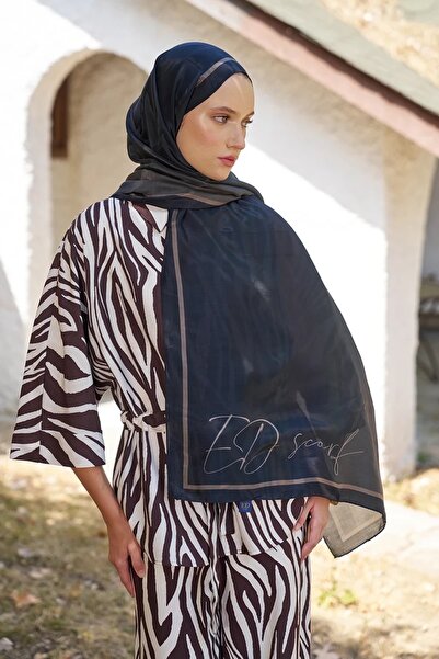 ED Scarf Black Inspired Gradient Pattern Shawl