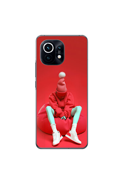 Dali Design حافظة شفافة متوافقة مع هاتف Xiaomi Mi 11 Lite بتصميم No Face 7