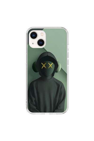 Dali Design حافظة شفافة متوافقة مع هاتف iPhone 14 Plus بتصميم No Face 1