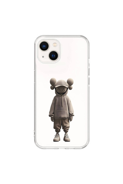 Dali Design حافظة شفافة متوافقة مع هاتف iPhone 14 Plus بتصميم No Face 3