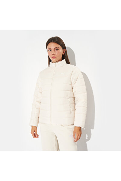 Puma Essentials Padded Women's White Mock Neck Coat